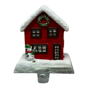 Snowman And  Holiday House Stocking Holder