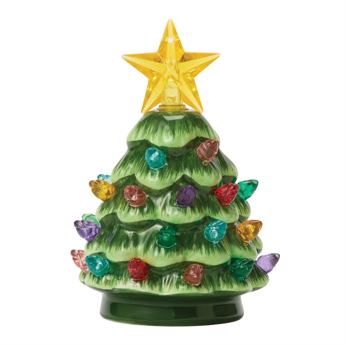 Lighted Ceramic Christmas Tree - 4.5 inch