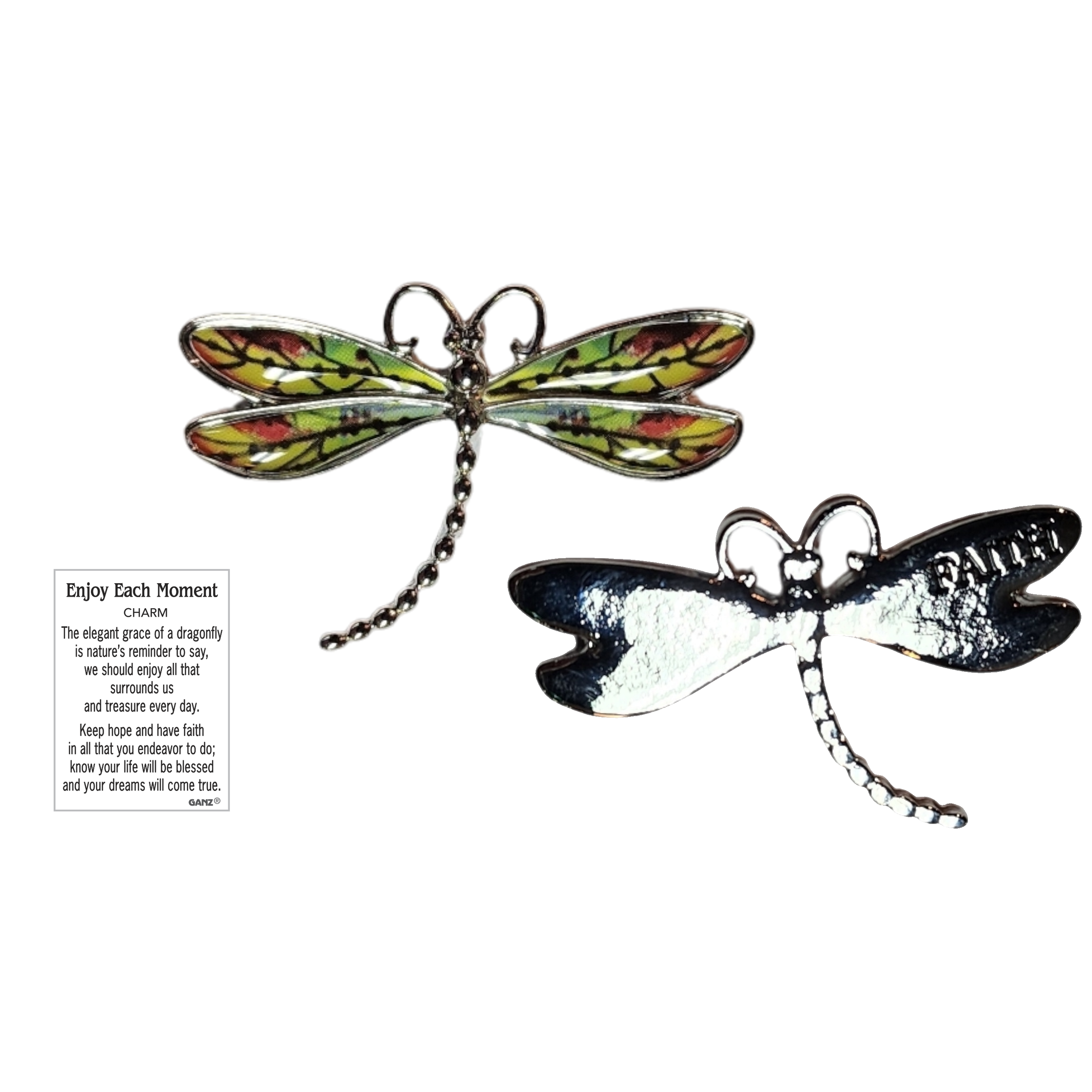 Dragonfly Inspriational Pocket Charm -