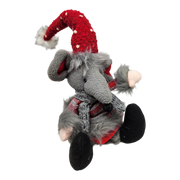 Plush Sitting Mouse - 16 Inch - Red Hat