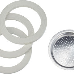 Bialetti 3 Gasket + 1 Filter for 6 Cups by Homeportonline