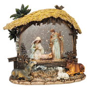 Enchanting Lighted Nativity Scene Snow Globe