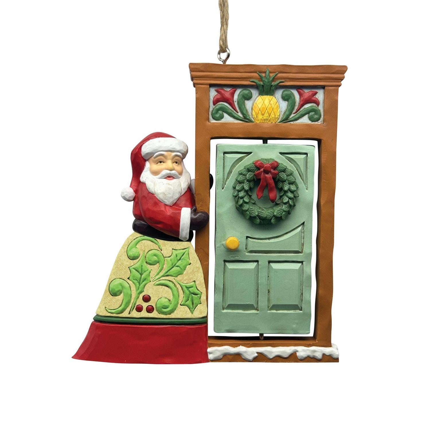Home for the Holidays: Santa Standing in Doorway Ornament
