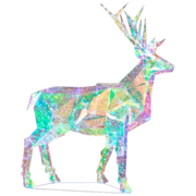 Outdoor Lighted Holographic Holiday Deer - 57 Inches tall