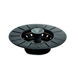 Sink Strainer - Drain Stopper Collapsible Silicone Charcoal Gray by Homeportonline