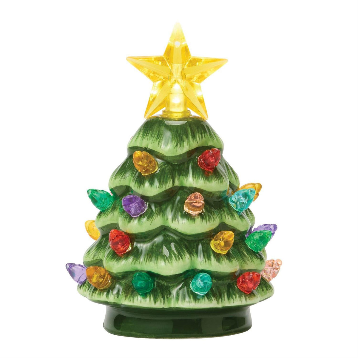 Lighted Ceramic Christmas Tree - 4.5 inch