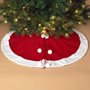 48 Inch Red Acrylic Pom Pom Tree Skirt