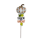 Trick Or Treat White Pumpkin Garden Stake