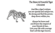 The Brave and Powerful Tiger Charm