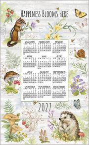 2027 Linen Calendar Towel - Spring Critters