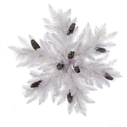 32" Battery-Operated Pre-Lit LED White Snowflake Wreath