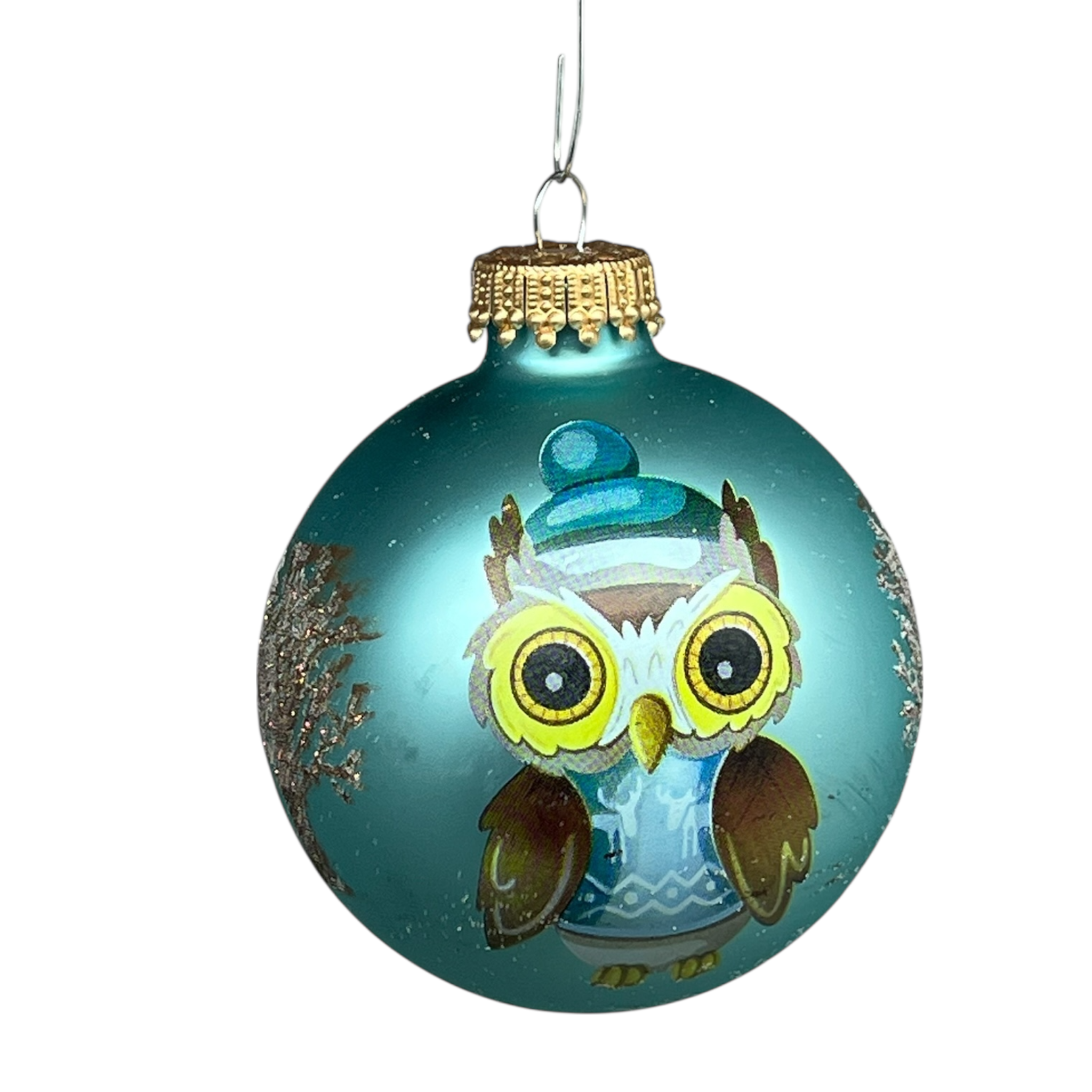 Krebs Value Glass Ball 4 pack - Powder Blue Owls