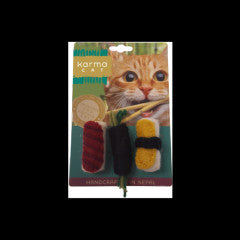Cat Toy Dharma Dog Karma Cat Wool Sushi 3 Pack by Homeportonline