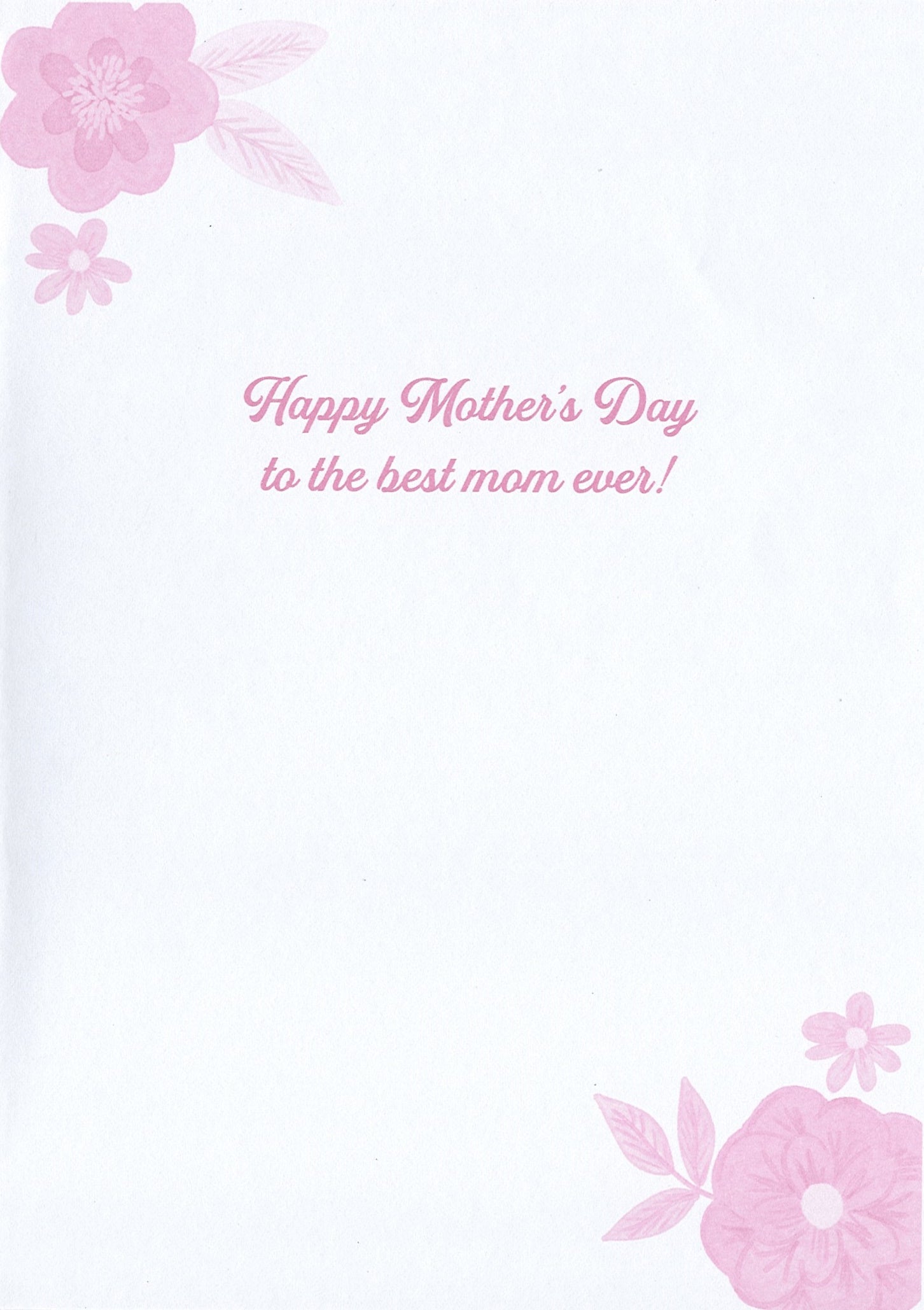 Love You Mom Floral Gingham - Mother's Day Card